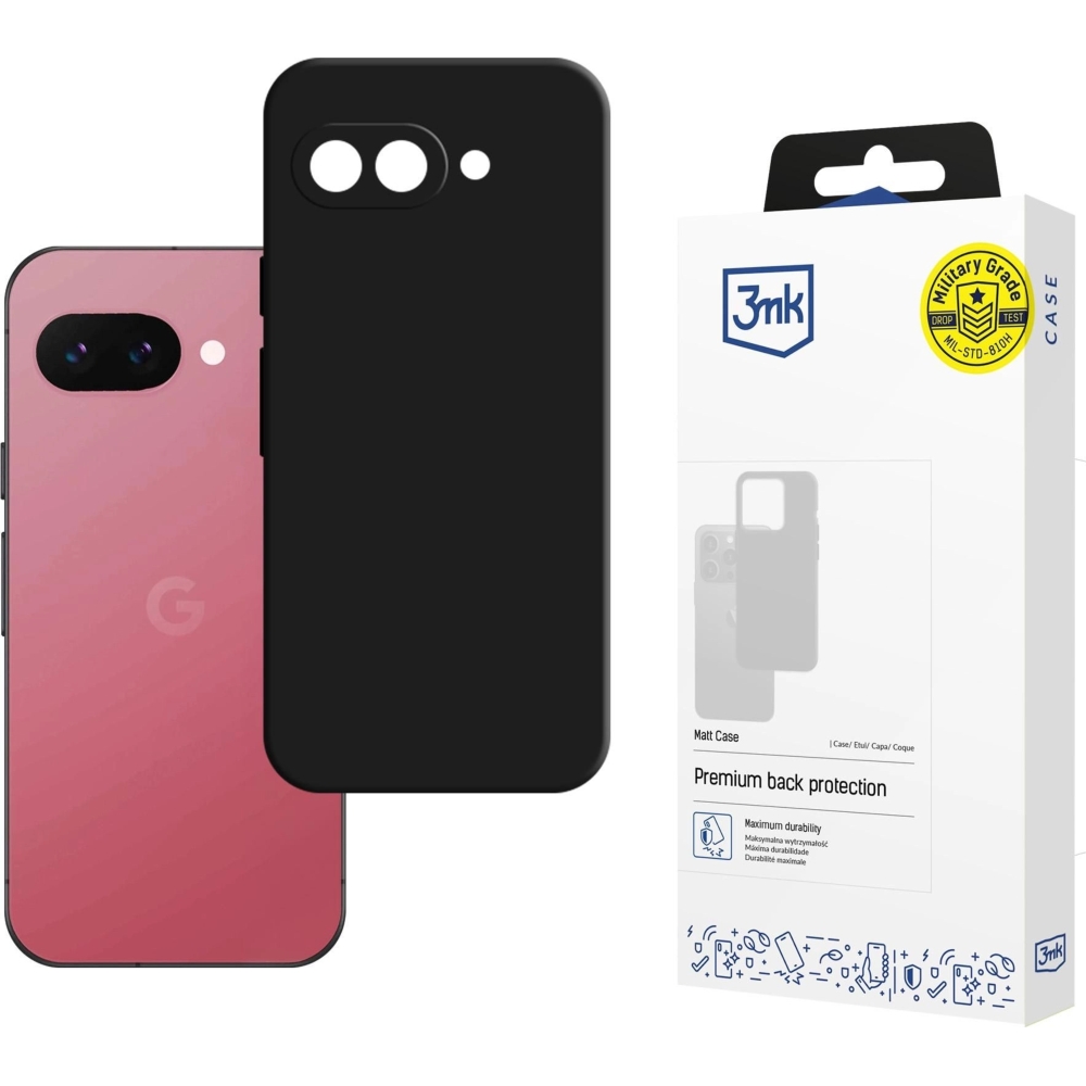 Etui matowe 3mk Matt Case do Google Pixel 9A, czarne.